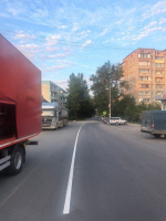 В Тучково на улице Лебеденко уложили новый асфальт