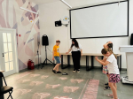 Юные ружане играли на интерактивном полу