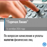 14 октября пройдёт «Горячая линия» по имущественным налогам и НДФЛ